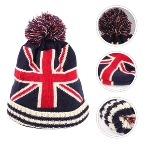 Knit Winter Hat Snow Hat Flag Beanie Hat American Flag Warm - Picture 1 of 12