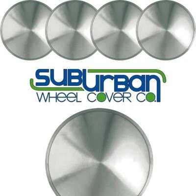 16" Racing Disc / Full Moon / Hot Rod Spun Stainless Hubcaps Wheel Covers SET/4 - Image 1 of 4