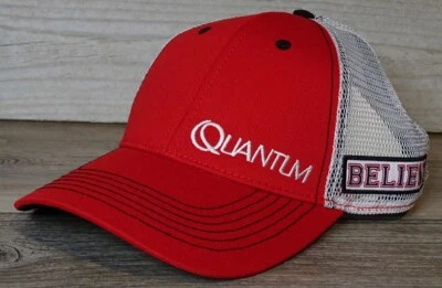 Quantum Q Next Generation Rojo y Blanco Snapback Gorra Torneo Carretes de Pesca Foto 1 de 3