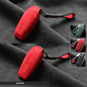 Alcantara Leather Car Key Fob Case Cover For Ferrari 458 588 488GTB LaFerrari