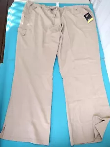 Dickies Womens Xtreme Stretch Pants Cargo Elastic Waist Drawstring Khaki Sz 5XL - Picture 1 of 10