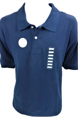 Large Navy Blue SunRiver HoneyComb Waffle Knit Performance EasyCare Polo Shirt  - Image 1 of 4