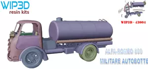 ALFA ROMEO 800 AUTOBOTTE, modello in resina. 1/43 – N° rif. 43004: – WIP3D - Foto 1 di 1