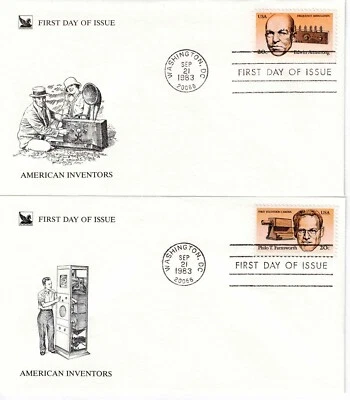 US Scott #2055-58, First Day Covers 9/21/83 Washington Single Inventors - Image 1 of 2