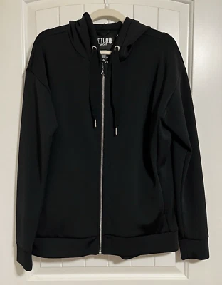 Victoria's Secret VS Victoria Sport Women's MEDIUM Black Hoodie Full Zip Jacket - Image 1 of 4