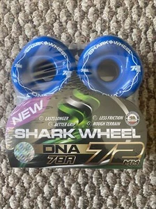Shark Wheels Longboard DNA Formula 72mm 78a Solid Blue Color Free Bearings - Picture 1 of 7