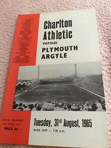 CHARLTON ATHLETIC v PLYMOUTH ARGYLE 1965-1966 - Picture 1 of 2