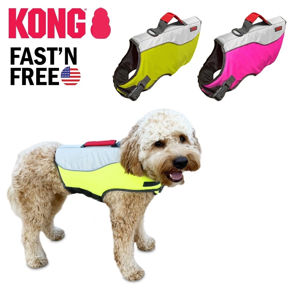 Kong Dog Float Adjustable Preserver Flotation Safety Vest Ripstop Life Jacket - Image 1 of 4