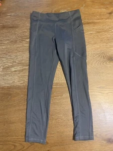 All In Motion Girls Leggings Size S 6/6X From Target Side Pockets Gray - Picture 1 of 3
