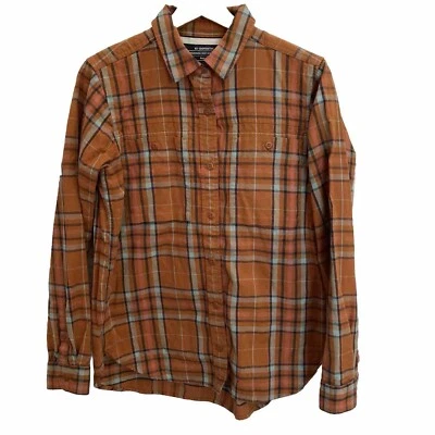 Camisa REI Cooperative de franela a cuadros con botones para mujer mediana naranja cooperativa Foto 1 de 4