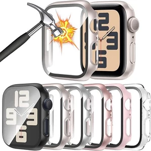 6 Pack Case for Apple Watch Screen Protector 40mm SE 2 Gen Series 6 5 4 with Tem - Picture 1 of 7