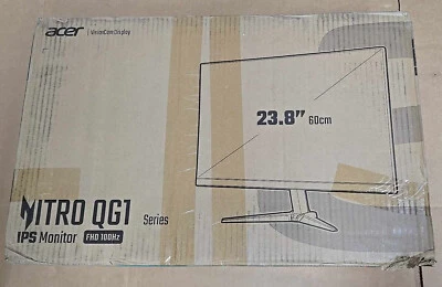 Acer Nitro QG241Y Ebii 23.8" 100Hz FHD IPS Gaming Monitor, 1920 x 1080, VGA HDMI - Image 1 of 4