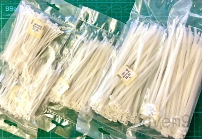 THOMAS & BETTS Lot 500pcs ABB T&B Tyfast Cable Ties, Nylon, Zip, COMBO PACK Assortment Kit
