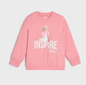 NWT Barbie Girls Crew Neck Sweatshirt Inspire Logo Size 3T, 10 Licensed Mattel - Picture 1 of 2