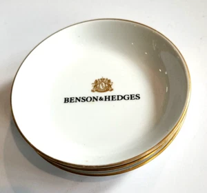 Vintage Royal Worcester Porcelain Benson & Hedges Gold Crest Dishes Lot of 3 - Picture 1 of 8