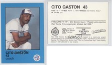1986 Toronto Blue Jays Fire Safety Cito Gaston #43