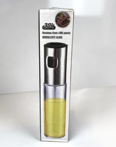 Stainless Steel Oil Spray Bottle Glass Cooking Kitchen Sprayer Dispenser Core - Picture 1 of 5
