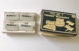 Juego de 4 marcadores de queso de porcelana de cocina Himark gourmet 1982 vintage 14-1584 - Imagen 1 de 8