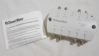 Channel Master 6204ifd MultiSwitch satellite cable splitter 4-way New in Box - Image 1 of 3
