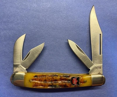 ROBERT KLAAS CONGRESS #38 AUTUMN BONE HANDLES 4-BLADE KC6438BR NIB - Image 1 of 4