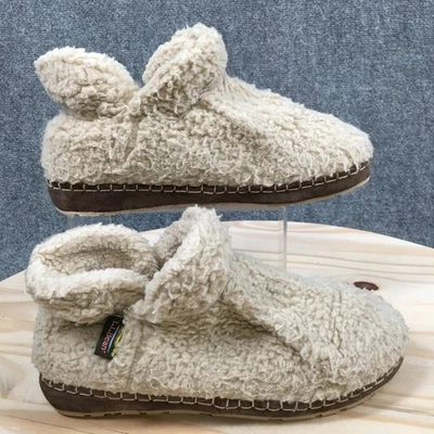 LL Bean Zapatillas Mujer 8 M Acogedor Botín Crema Lana Pull On Cómodo Tobillo Top Foto 1 de 4