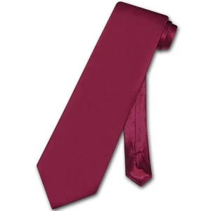 Biagio 100% SILK NeckTie Solid BURGUNDY Color Mens Neck Tie - Picture 1 of 2