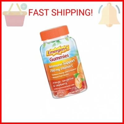 Emergen-C 750mg Vitamin C Gummies for Adults, Immunity Gummies with B Vitamins,  - Image 1 of 2