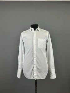 BRIONI White Long Sleeve Button Down Cuffs Dress Shirt Size 38 / 15 - Picture 1 of 13