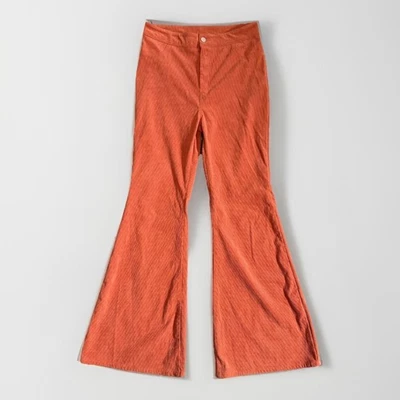 Pantalones de pana Flying Tomato Bell acampanados para mujer talla L tiro alto óxido boho Foto 1 de 4