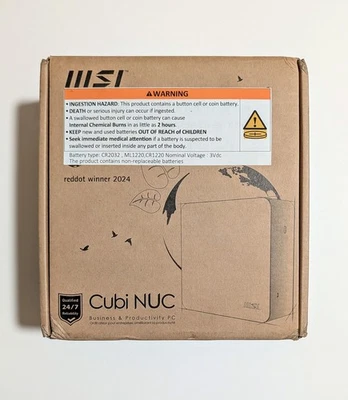 MSI Cubi NUC 1MG Mini Desktop | Intel Core 3-100U | 16GB RAM | 500GB SSD | Black - Image 1 of 4
