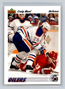 1991-92 Upper Deck #372 Craig Muni Edmonton Oilers - Picture 1 of 2