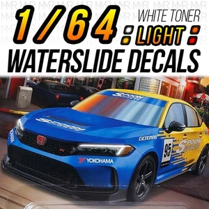 1/64 Scale '24 HONDA CIVIC TYPE R FL5 Head Tail Light WaterSlide Decals for Hot - Picture 1 of 9