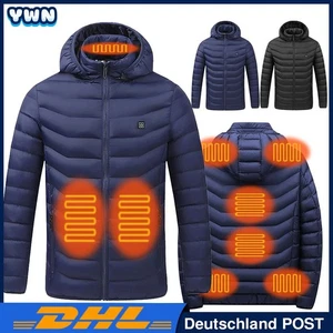 USB-Ladung Beheizte 3 Ebene 9 Zone Kittel m/hat Mantel Winter Unisex Coat - Bild 1 von 14