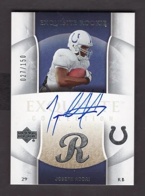 JOSEPH ADDAI 2006 EXQUISITE ROOKIE AUTOGRAPH 27/150 MINT CONDITION - Image 1 of 2
