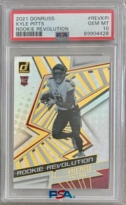 2021 Donruss #REKPI Kyle Pitts PSA 10 POP 6 Rookie Revolution Atlanta Falcons - Picture 1 of 2