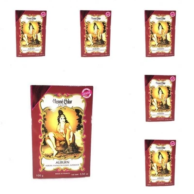 Henné Auburn Poudre 6x100gr Coloration Cheveux - Immagine 1 di 2