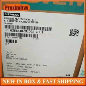 Nuevo Siemens 6SE6440-2UD33-7EB1 6SE6 440-2UD33-7EB1 MICROMASTER440 sin filtro - Imagen 1 de 7