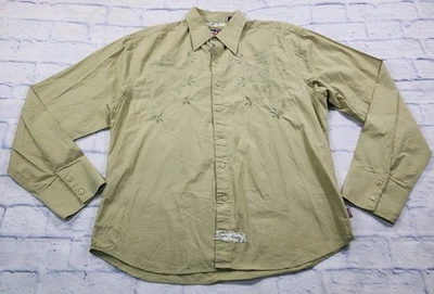 English Laundry Embroidered Wicks MENS L Embroidered Dragons Shirt Hand Sewn - Image 1 of 4