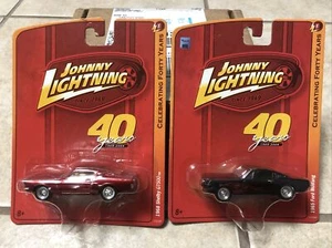 2009 Johnny Lightning Celebrating 40 Years 1968 Shelby GT500 & 1965 Mustang 1:64 - Picture 1 of 7