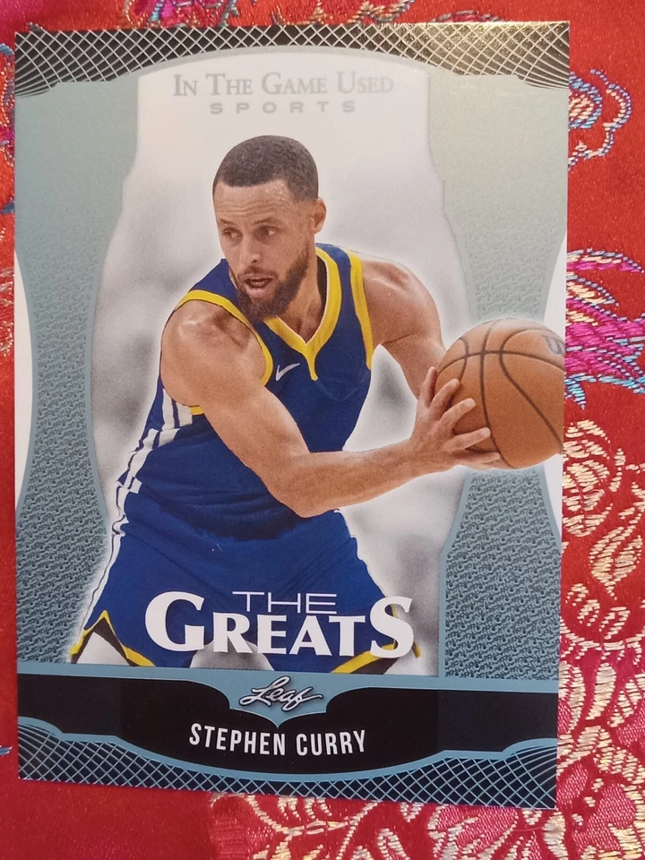 Stephen Curry 2024 Leaf In The Game Used Sports BLUE Basketball NBA Warriors - Image 1 of 1