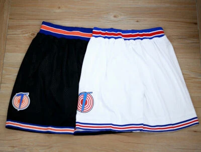Hombres Mujeres T Squad Space Baloncesto Pantalones Cortos Adultos Cosidos Blanco Negro En Stock Foto 1 de 4