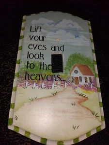 PAINTED WOOD LIGHT SWITCH COVER 6-1/2 (16.5 CM) - Picture 1 of 2