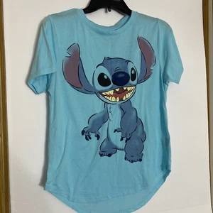 Disney Lilo And Stitch Shirt Women’s L/G 11-13 Graphic Short Sleeve Shirt - Picture 1 of 6