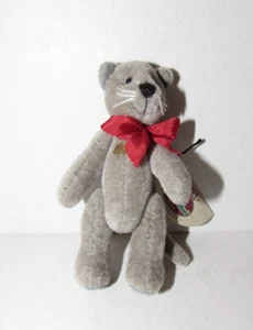 Ganz Cottage Collectibles Miniaturen "Charlet" graue Plüschkatze 3 Zoll groß - Bild 1 von 3