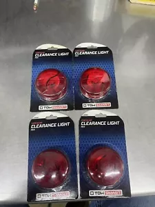 Lot Of 4 New Circular Red Clearance Light 12v New 2.75” Diameter - Picture 1 of 4