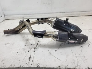 2009-2014 Yamaha YZF-R1 Yoshimura Stainless Steel/Carbon 2 Slip-on Muffler - Picture 1 of 8