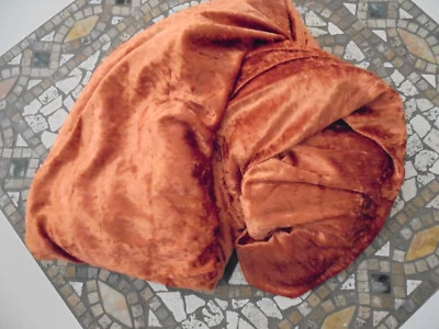 Pannesamtstoff meterware goldrostfarben gebraucht Dekostoff elegant Herbstdeko - Bild 1 von 2