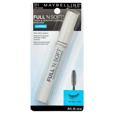 Maybelline Full 'N Soft Waterproof Mascara, Very Black 311, 0.28 fl oz - Image 1 of 3