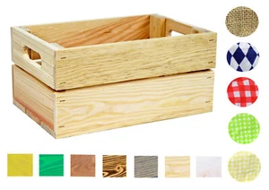 Holzkiste verschiedene Farben und Stoffeinlagen - Kiste Stiege Geschenk - Bild 1 von 7