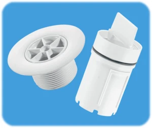 85mm Shower Drain Top Waste White ABS with Short Hair Trap Dip Tube STW - Picture 1 of 3